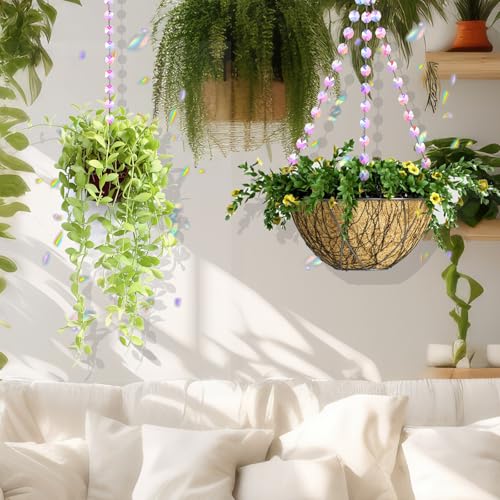 Landical 9 Pack 12 Inch Suncatcher Hanging Chain for Plants, Pink - color: Pink