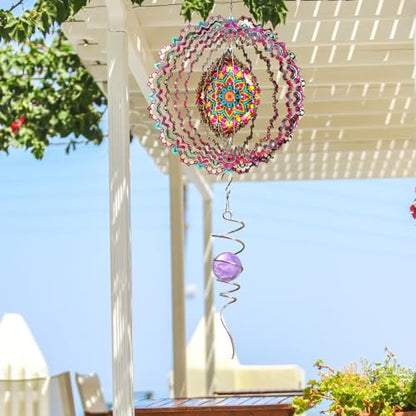 Wind Spinner Mandala Blossom 3D Kinetic Wind Spinners Outdoor - color: Mandala Blossom