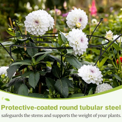 2 Pack Large Peony Cages and Supports, 38" H x 19" D Tall Heavy Duty 5mm Black Metal Garden Stakes for Outdoor & Indoor Plants, Sturdy Rust-Resistant Frame for Peonies Roses Flowers - size: 2 Pack