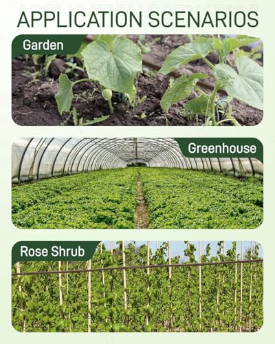 1/4" Drip Irrigation Tubing with 6" Emitter Spacing, (650 Ft Roll) Hydroponics Dripline with Built-in 0.5 GPH Dripper, Saving 80% Water, Drip Line for Garden Irrigation and Raised Beds (Brown) - size: 650FT