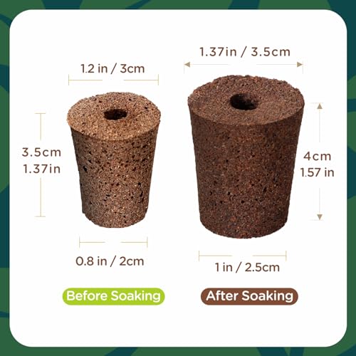 70 Count Hydroponic Grow Sponges, Pre-Drilled Seed Starter Plugs