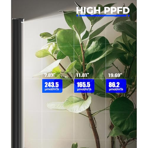Barrina T1S Vertical Grow Light, 65W 5000K Full Spectrum, 5FT-5.6FT Height - color: Black-5000k, size: 5-5.6FT