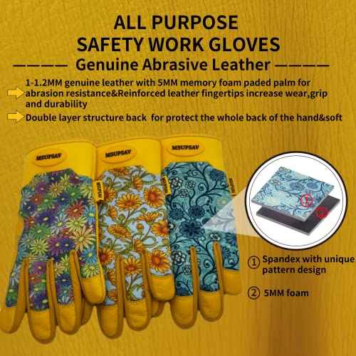 Cute Pattern Gardening Gloves,Thornproof Garden Glove,Gardener Gift - color: 2 Pairs Per Pack-blue, size: Large