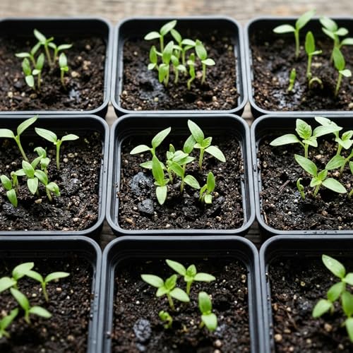 50 Packs Square Nursery Pots for Plants 2.2 Inch Seedling Pots - size: 2.2 Inch