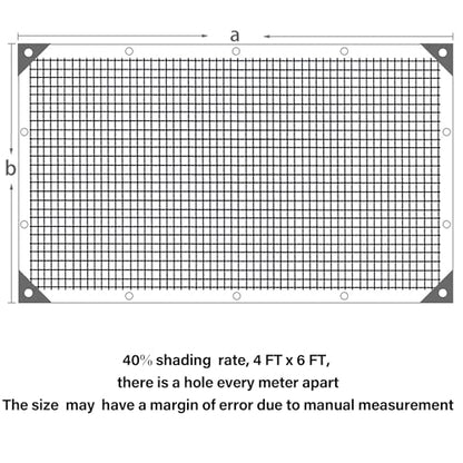 winemana 40% Shade Cloth for Garden, 4x6 FT Mesh Tarp for Vegetables Plants - size: 40%-4 FT x 6 FT