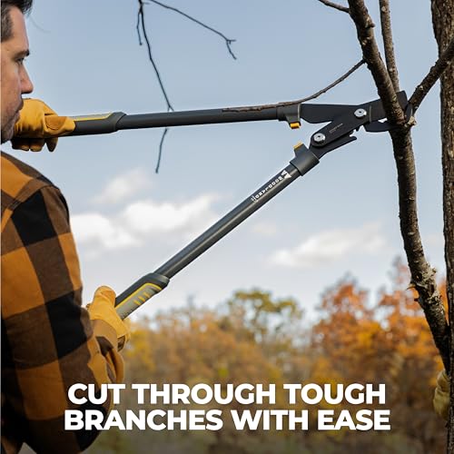 Woodland Tools Super Duty Lopper, 32 Inch Geared Bypass Branch Cutter with Soft Grip Handles, Manual Tree Limb Cutter for Thick Branches, Heavy Yard Work, and Seasonal Pruning - style: Super Duty Lopper