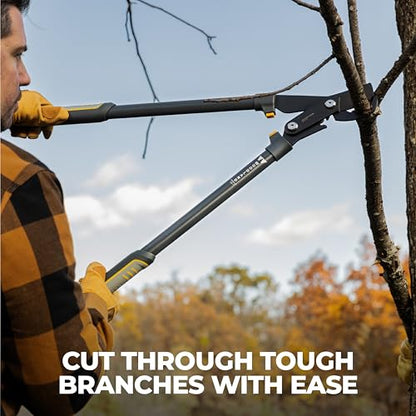 Woodland Tools Super Duty Lopper, 32 Inch Geared Bypass Branch Cutter with Soft Grip Handles, Manual Tree Limb Cutter for Thick Branches, Heavy Yard Work, and Seasonal Pruning - style: Super Duty Lopper