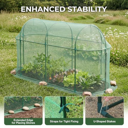 Aoodor 10 x 3 x 5 Ft Crop Cage for Garden - size: 10 x 3.3 x 5 Ft