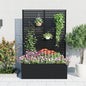 GarveeLife Metal Planter Box with Trellis 71"x47"x16", with Drainage Holes - color: Strips, size: no wheel