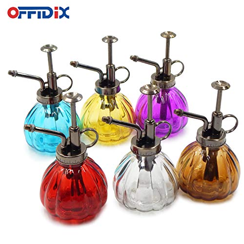 OFFIDIX Plant Mister Glass Spray Bottle for Indoor Small Plants 6.7oz Red - color: E-Red