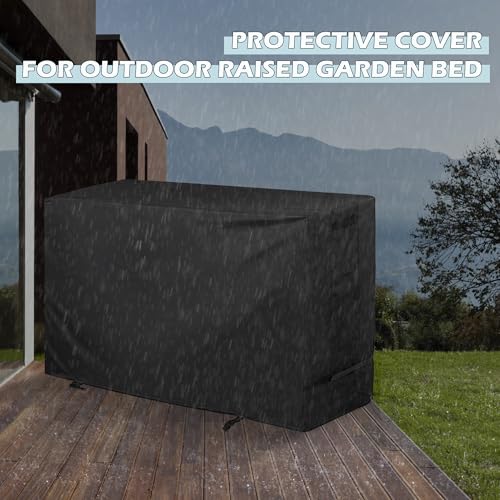 Outdoor Raised Garden Bed Cover for Best Choice Products 48 x 24 x 30 Inches Raised Garden Bed, Outdoor Planter Box Stand Cover for Mobile Elevated Wood Planter/Planting Bed - size: 49"L x 25"D x 30"H