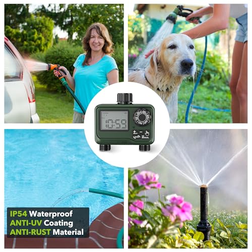 BN-LINK Outdoor Water Timer for Lawn, 2 Zone Programmable Sprinkler Timer - size: 2 Outlets