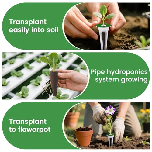 Hydroponic Pods Kit, Compatible with AeroGarden, 97Pcs - size: 97pcs-24 Grow Sponges&Labels&Baskets&Domes