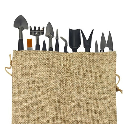 13Pcs Succulent Tools Set Mini Garden Tools Kit for Indoor Bonsai Cactus Care with Pruning Shears Scissors Transplanting Tools for Houseplant
