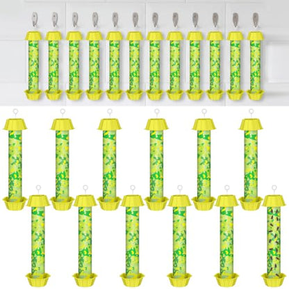 Qualirey 12 Pcs Sticky Fly Trap Fly Stick with Hook, Green Camouflage - style: Green Camouflage