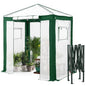 EAGLE PEAK 6x4 Walk in Pop Up Greenhouse, Green/White - color: Green/White, size: 6x4