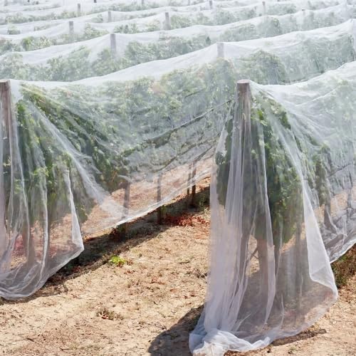 12 x 50 ft Garden Mesh Netting Insect Mosquito Net, White, 1 Pcs - size: 12 x 50 ft
