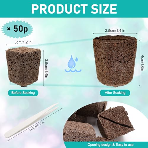 50P Seed Starter Sponge for Germinate Quickly Rapid Rooter Plug
