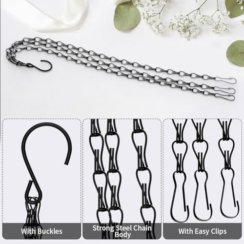 4PCS 20In Hanging Basket Chains, Chains for Hanging Baskets, Hanging Plant