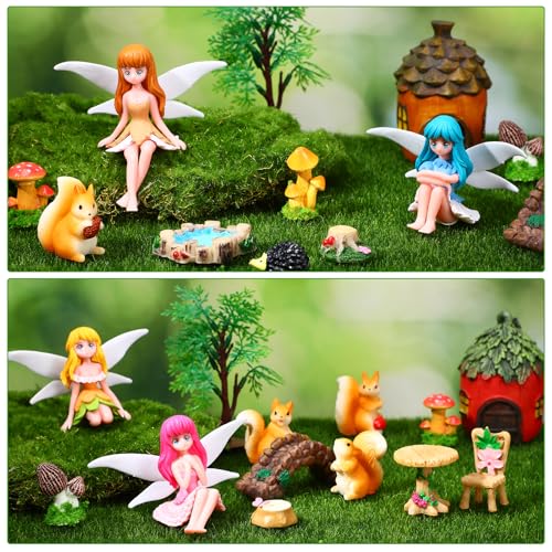 25Pcs Fairy Garden Accessories, Fairies Miniature Ornaments - color: Multicolor