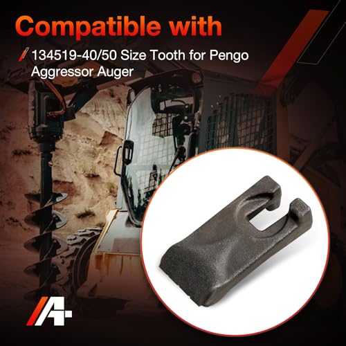 134519 Carbide Auger Teeth 40/50 Tooth Size Fits Pengo Aggressor Auger