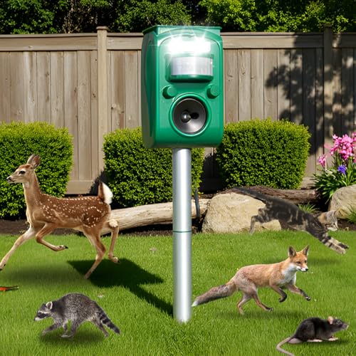 Solar Ultrasonic Animal Repellent Outdoor Cat Deterrent Repeller