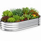 Sweetcrispy Raised Garden Bed Outdoor, 4x2x1ft Galvanized Planter Box - size: 4×2×1ft