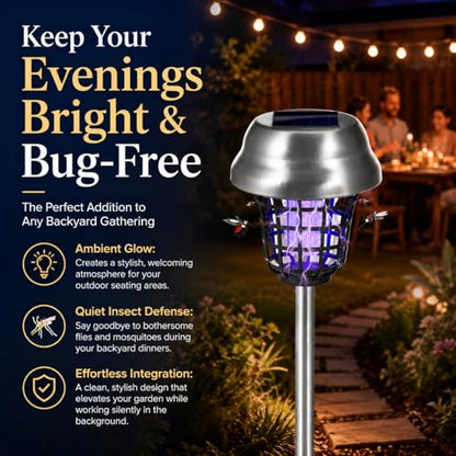 4Pack Solar Bug Zapper Outdoor Waterproof Mosquito Zapper