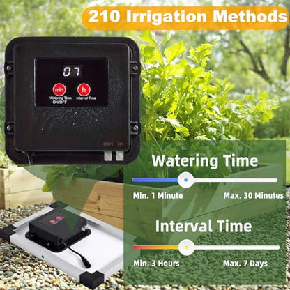 RISINGUP Solar Drip Irrigation System for 30 Potted Plants - size: 30 pots