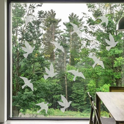 UV Reflective Anti Collision Window Bird Stickers Decals Glass Door Protect and Save Bird Strikes (Transparent, Reusable) - color: Transparent Uv Reflective