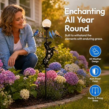 Solar Wind Spinner with Multi Color Changing LED Light - color: Dachshund