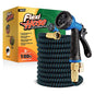 Flexi Hose Expandable Garden Hose with 8 Function Nozzle, 100FT - Lightweight Retractable Garden Hose, Water Hose - No-Kink Flexibility, 3/4 Inch Solid Brass Fittings and Double Latex Core - size: 100ft