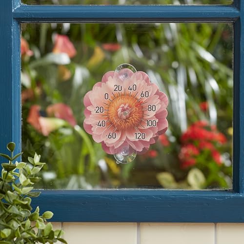 Taylor Silicone Suction Cup Thermometer - Sunflower Design - color: Pink