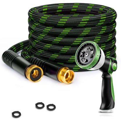 Garden Hose 25FT Lightweight Kink-Free Thick Grip Outdoor - color: Green