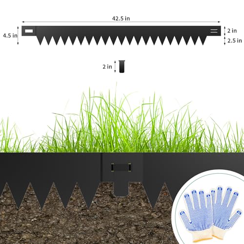 Metal Landscape Edging 10-Pack, 40" L x 4.5" H Black - size: 4.5 Inch 10Pcs