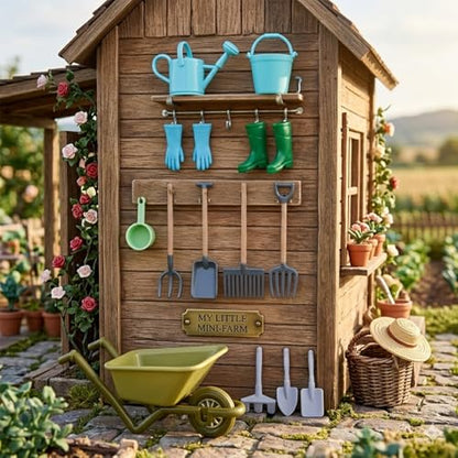 1:12 Scale Miniature Dollhouse Garden Tools Set