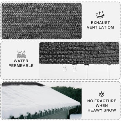SUNNY GUARD Sun Shade Cloth, 10 x 14 FT Black HDPE Mesh - color: 90 SHADE-BLACK, size: 10 FT x 14 FT