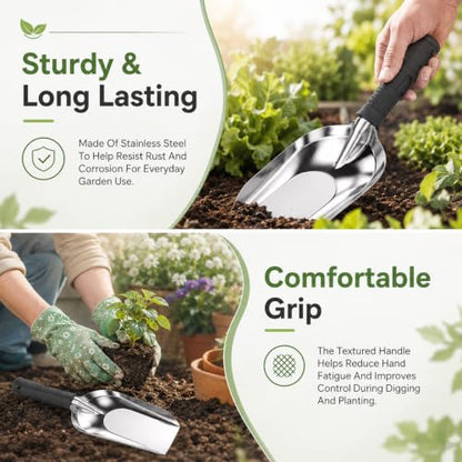 Fibrace Small Shovels for Gardening Transplanter Trowel Soil Scoop