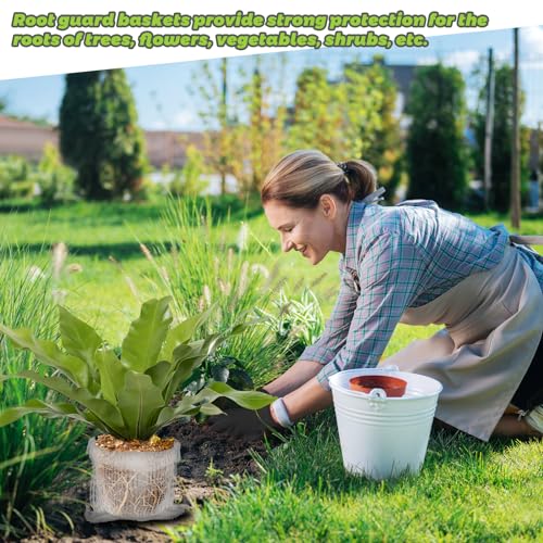 8 Pcs Gopher Baskets 15 Gallon Root Guard Proof Stainless Wire Steel Trap - size: 24"X24"-8 Pack
