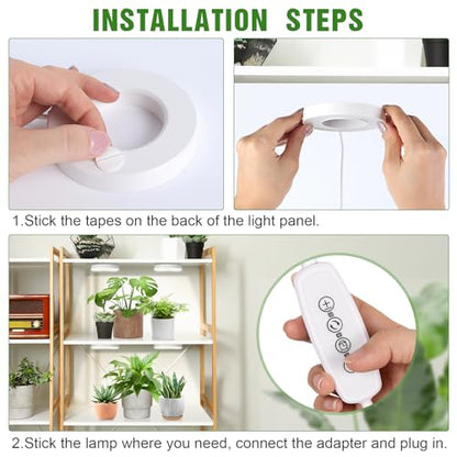 LORDEM Grow Light for Indoor Plants, 192 LEDs Ceiling Full Spectrum Plant Light, Quad Head Plant Lamp with 3/6/12H Auto Timer, 6 Brightness Levels, Individual Bulb Control, Corded - size: 3.54in-4 Head