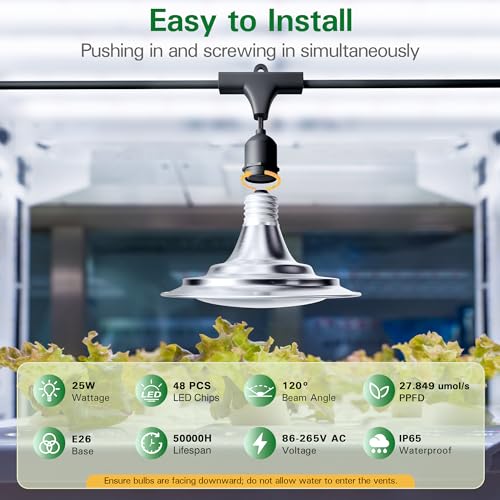 Outdoor Grow Lights with Timer, Full Spectrum Greenhouse Grow Lights with Timer, IP65 Waterproof String Grow Light Outdoor, UL Certified Daisy Chain LED Grow Light, 41FT - size: 12 Lights, style: 1 Timer