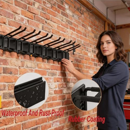 Garage Wall Organizer-Garden Tool Rack Wall Mount