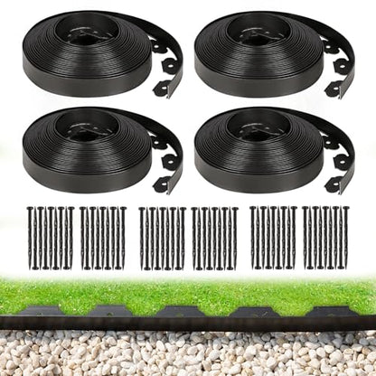 1.5 Inch x 200FT Garden Edging Border,Landscaping with 240pcs Spikes - size: 1.5IN x 200FT