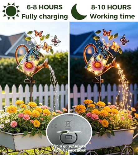 Solar Watering Can Lights for Outside