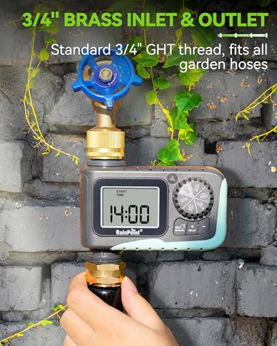 RAINPOINT Sprinkler Timer with Brass Swivel