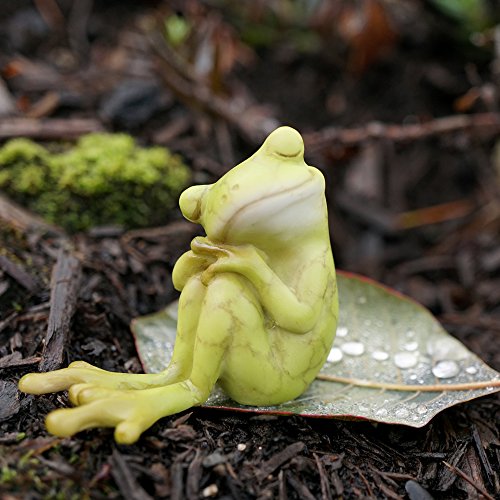 Top Collection Miniature Fairy Garden and Terrarium Statue, Frog Resting - color: Frog Resting