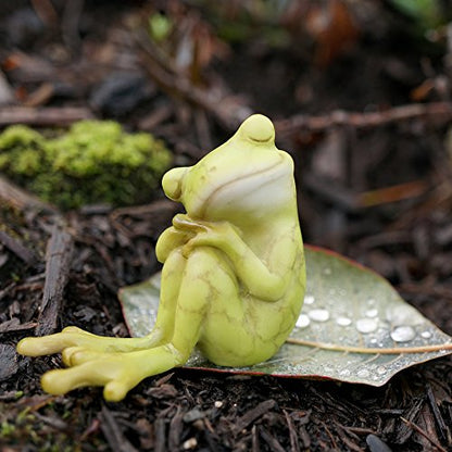 Top Collection Miniature Fairy Garden and Terrarium Statue, Frog Resting - color: Frog Resting