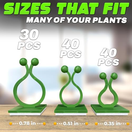 110 Pcs Wall Plant Clips for Climbing Plants, Self-Adhesive (Green) - color: Green