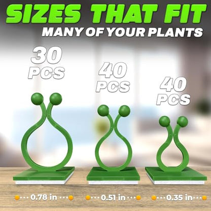 110 Pcs Wall Plant Clips for Climbing Plants, Self-Adhesive (Green) - color: Green