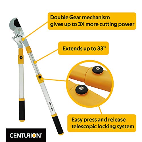 Centurion 76 Heavy Duty Bypass Lopper 1¾-inch Cut Capacity with Telescoping Aluminum Alloy Handle (Extend to 33 Inch)